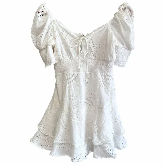 beige mini dress long sleeve Beige Double Tiered Ruffle Hem Long Sleeve Loose Mini Dress